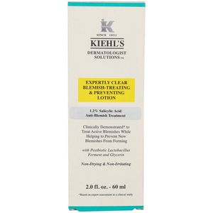 Kiehl’s - Expertly Clear - Blemish-Treating Lotion - Transparant - 60 ml met 1,2% Salicylzuur en 2% Niacinamide