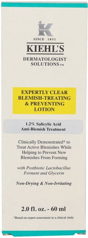 Kiehl’s - Expertly Clear - Blemish-Treating Lotion - Transparant - 60 ml met 1,2% Salicylzuur en 2% Niacinamide