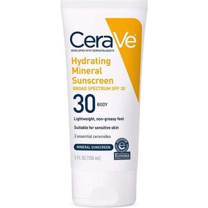 CeraVe hydraterende minerale zonnebrandcrème SPF 30 bodylotion - 150 ml