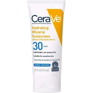 CeraVe hydraterende minerale zonnebrandcrème SPF 30 gezichtslotion - 75 ml