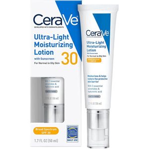 CeraVe - Ultra-Light Moisturizing Lotion - Zonnebrandcrème - Gezichtscrème - SPF 30