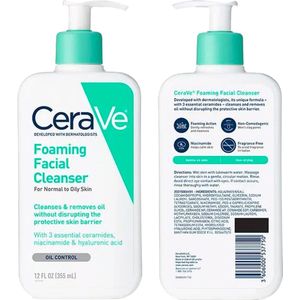 CeraVe Foaming Facial Cleanser for Normal to Oily Skin Reinigingsgel - normale tot vette huid - 355ml