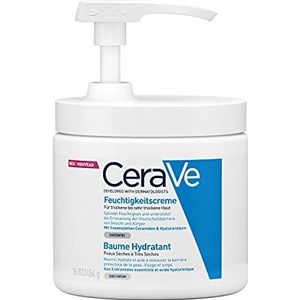 CeraVe Vochtinbrengende Balsem | 454g | 48h hydraterende crème voor lichaam, gezicht en handen met hyaluronzuur voor de droge tot zeer droge huid
