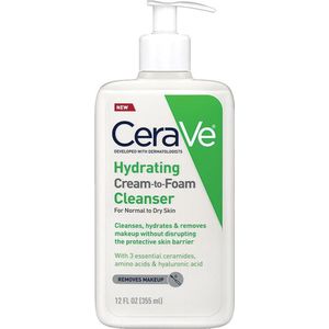 Cerave Hydrating Cream-to-foam Cleanser For Normal To Dry Skin 355 ml