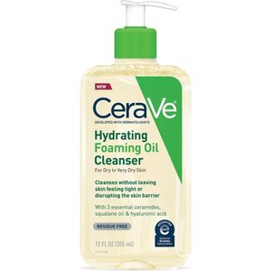 CeraVe Hydrating Foaming Oil - Hydraterende Reinigingsolie - Normale tot Zeer Droge Huid - 355ml