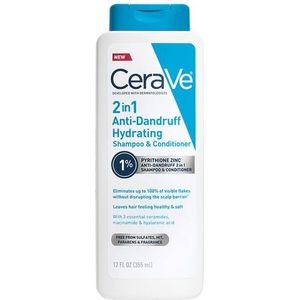 CeraVe - 2-in-1 Hydraterende Shampoo - met Salicylzuur en Ceramiden - Helpt tegen Schilfers en Droogheid