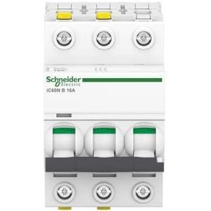 Schneider Electric Stroombeveiliging ACTI9 IC60N 3P 16A B, A9F03316