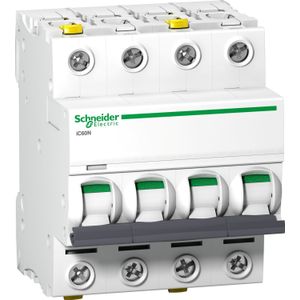 Schneider Electric iC60N MCB stroomonderbreker type C 4-polig 25A 440V schakelvermogen 6kA Acti 9