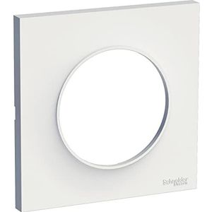 Schneider Electric S523702P Odace Styl, afdekplaat, 1 post, clipsable, wit, Odace Styl, 100 stuks, 1 stuk, wit