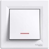 Schneider Electric Asfora single connector met backlight 16A wit EPH1430321