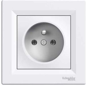 Schneider Electric Single met/wit socket (EPH2800121)