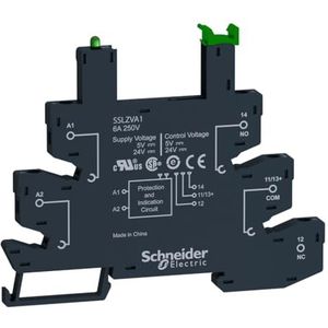Schneider Electric SSR SLIM Sokkel Skrue 5-24VDC, Relais