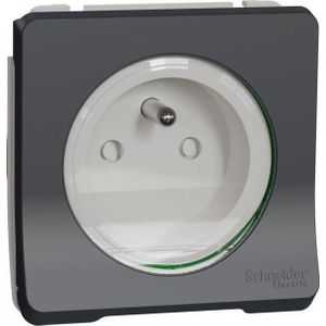 Schneider Electric Mureva Styl Mechanizm stopcontacten 2P+PE klemmen bezgwintowe antraciet IP55 MUR36133