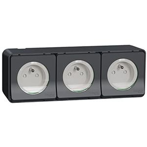 Schneider Electric Mureva Styl Gniazdo 2P+PE 3-voudig antracytowe MUR36037