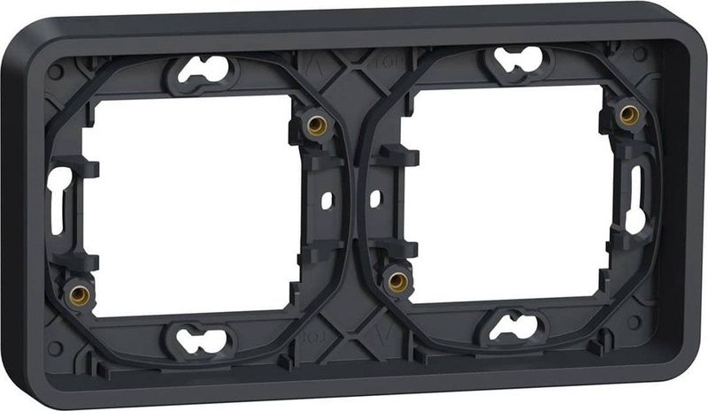 Inbouwbehuizing 2-voudig Horizontaal - Inbouw - Antraciet - Mureva Styl - Schneider Electric - MUR34101