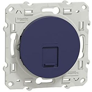 Schneider Electric S550471 Odace RJ45 Cobalt, categorie 1 (telefoon) cat. 5 UTP, schroefdop