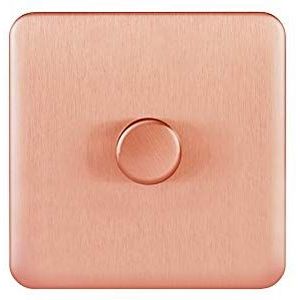Schneider Electric, GGBL6012CLCS schroefloze deksel, 2-weg universele dimmer, 400 W/VA, licht koper