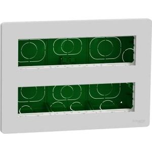 Schneider Electric - Unica – inbouwconcentratiebox compleet – 2 rijen met 8 mod – aluminium – NU171830