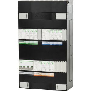 Schneider - Groepenkast 9-Groepen B16 Ampere - 4P Hoofdschakelaar - 3 Aardlekschakelaars