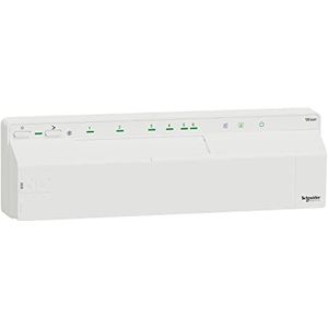 Schneider Electric CCTFR6620 Wiser Smart Home Vloerverwarmingsregeling, standalone of via app, verdelerstrip voor verwarmen of koelen 24 V, regelt ventielen van vloerverwarming, verwarmingscontrole