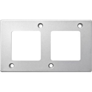Schneider Electric Merten Panzer afdekraam 2-voudig, metaal, mat, aluminium - MTN480260