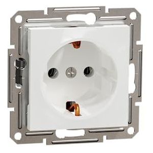 Schneider Electric Asfora EPH2970121D SCHUKO-stopcontact 16 A, geaard stopcontact, schroefklemmen, inbouwstopcontact, wit