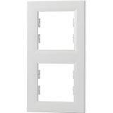 Schneider Electric Asfora EPH5810221D 2-voudig frame voor schakelaar en stopcontact, verticaal, wit