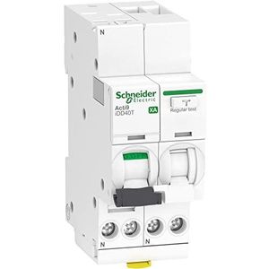 Acti9 iDD40T Xa Aardlekschakelaar voor auto, 1 P+N C 16 A 4500 A/6 kA 30 mA A SI