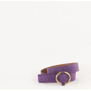 Brede riem in leer Tisao Su SESSUN. Leer materiaal. Maten L. Violet kleur