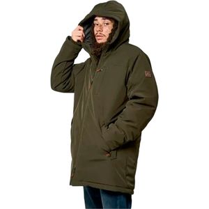 KAPORAL - Parka - Kakigroen - Polyester/Elasthan - Halflang met Kap