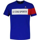 LE COQ SPORTIF Tri N°1 T-shirt - Bleu Electro - 100% Katoen - Uniseks