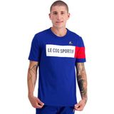 LE COQ SPORTIF Tri N°1 T-shirt - Bleu Electro - 100% Katoen - Uniseks