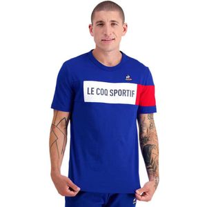 LE COQ SPORTIF Tri N°1 T-shirt - Bleu Electro - 100% Katoen - Uniseks