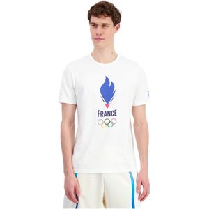 Le Coq Sportif - Paris 2024 - T-shirt - Wit - 100% Katoen