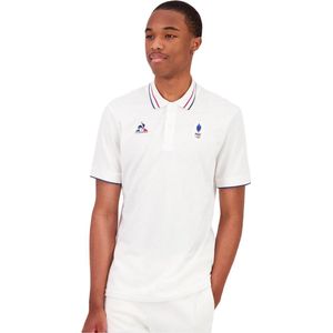 Le Coq Sportif - Efro 24 - Poloshirt - Crème - Ademend Materiaal