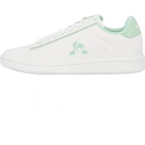 Le Coq Sportif Dames LCS Court Clean W Optical White/Green Sneakers, Optisch wit groen, 39 EU