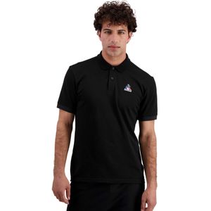 Poloshirt - Zwart - Katoen/Polyester/Elastaan - Korte Mouwen