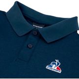 Le Coq Sportif - Ess N°1 - Poloshirt - Blauw - Katoen/Polyester/Elastaan, Vochtabsorberend