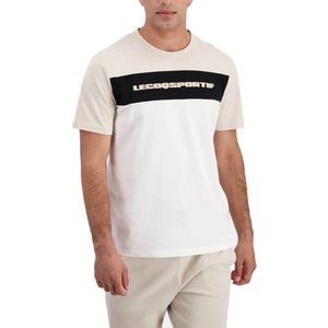 Le Coq Sportif - Contemporary Tee SS - T-shirt - Beige - Katoen