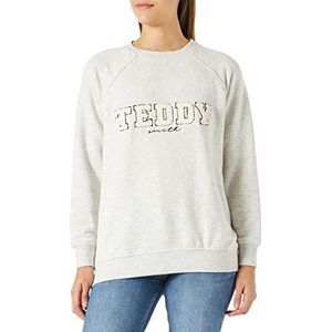 Teddy Smith S- Amor sweatshirt met capuchon, wit melange, maat L dames