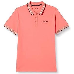 Teddy Smith - Pasian MC - heren poloshirt - casual - wit/grafiet/groen, Pop Coraal/Contrast, S
