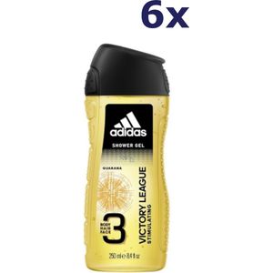 6x Adidas Douche & Shampoo Men - Victory League 250ML