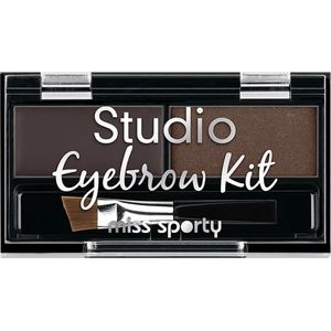 Miss Sporty palet voor make-up wenkbrauwen Studio Eyebrow Kit 001 Medium bruin 1.1g