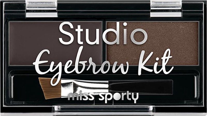 Miss Sports - Studio Eyebrow Kit Palette To Makeup Eyebrows 001 Medium Brown 1.1G
