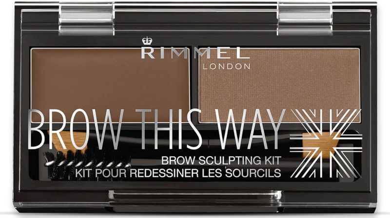 Rimmel - Brow This Way Palette - Wenkbrauw Make-up - Tint 002 Medium Brown - 1,3 g