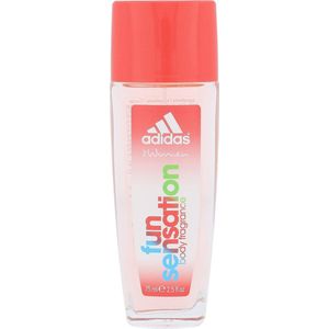 adidas Fun Sensation Natural Spray voor dames, bodyspray met fruitige geur, huidvriendelijke pH-waarde, 1 x 75 ml