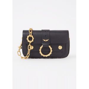 Zadig&Voltaire Kate Wallet clutch van kalfsleer met afneembare schouderriem