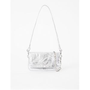 Zadig&Voltaire Rock Nano clutch van leer met metallic finish