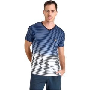 Le Temps Des Cerises - T-shirt - Blauw - Heren