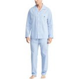 Ralph Lauren - Pyjama - Lichtblauw - Katoen - Geruit Patroon